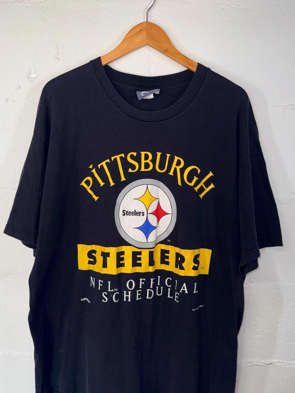 Lee Black Pittsburgh Steelers Graphic Tee with Yellow Logo